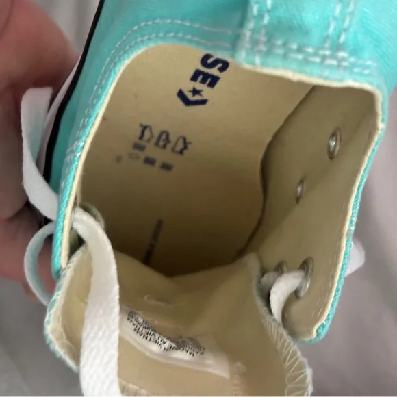 Converse All ⭐️ Star Unisex W6/M4 Chuck Taylor Aqua Canvas Low Top Sneakers - Picture 13 of 14
